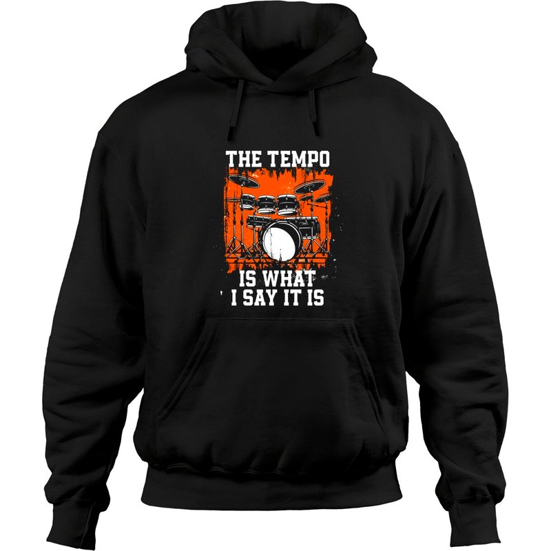 Tempo Music Drummer Drums - Drums - Hoodies — Mens Hoodies