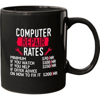 Computer Hourly Repair Rates Pc Nerd Geek Tech It Service Pullover Mugs — Tasses et gobelets
