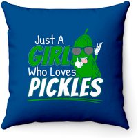 Pickle Costume Throw Pillows Just A Girl Who Loves Meme Design For Pickle Lovers