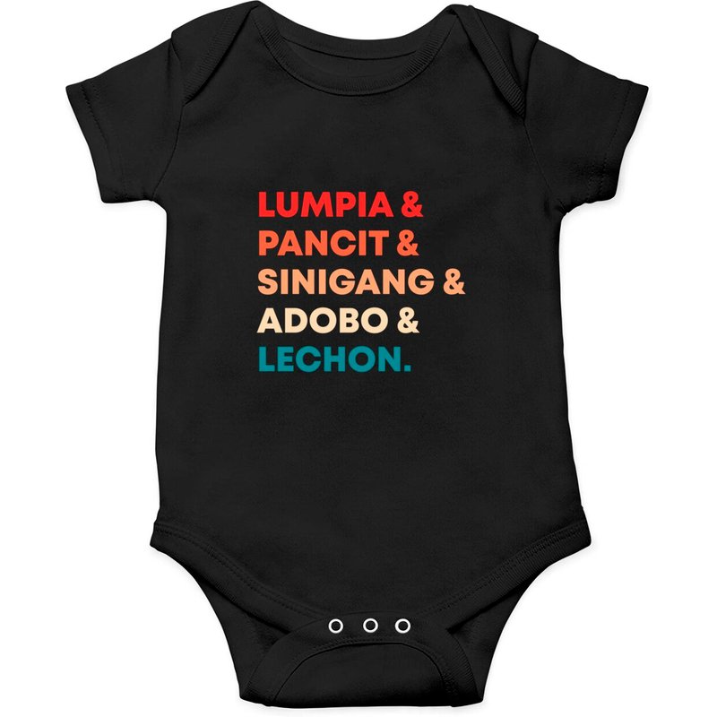 Pancit Sinigang Adobo Lechon Filipino Filipina Onesies — Bodys bébé