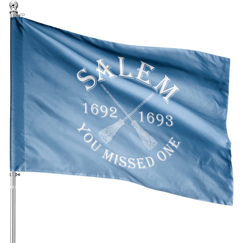 Salem You Missed One Witch Trials Brooms House Flags — Drapeaux décoratifs
