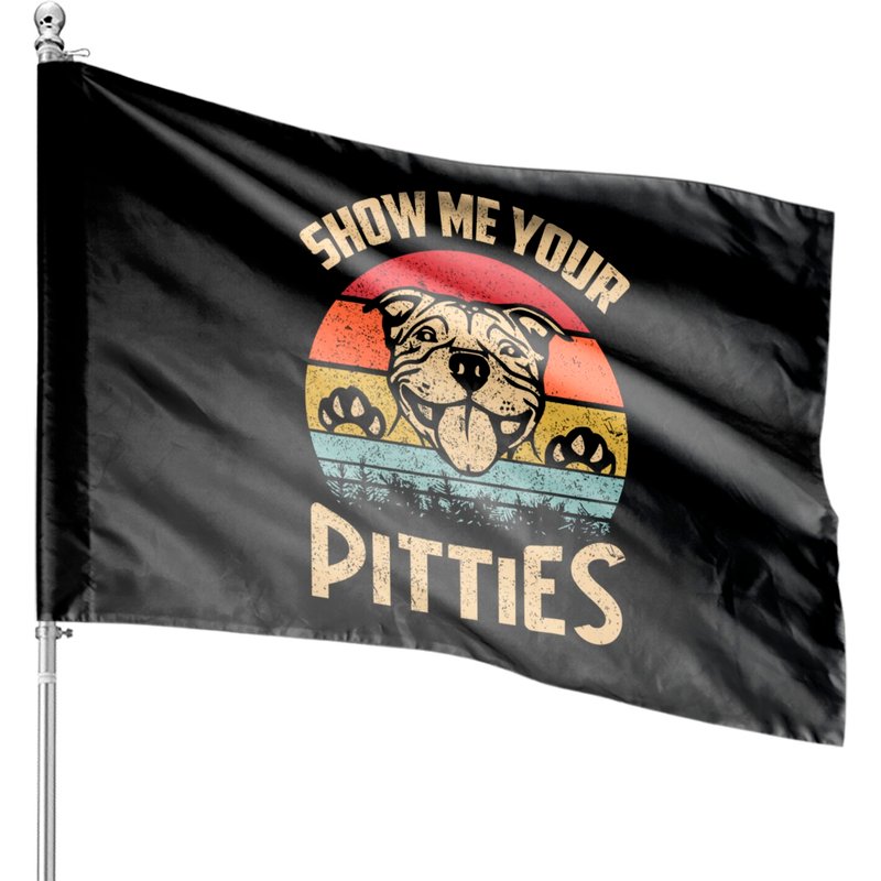 Show Me Your Pitties House Flags — Drapeaux décoratifs