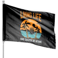 Living Life One Cruise A Time Accessories Cruise Ship House Flags — Drapeaux décoratifs