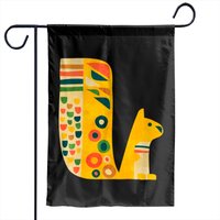 Mid Century Squirrel Garden Flags — Decorative Flags