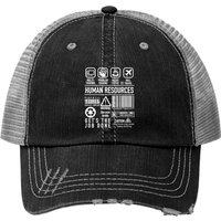Human Resources - Hr Manager Definition Symbols Gift Print Trucker Hats — Casquette de baseball