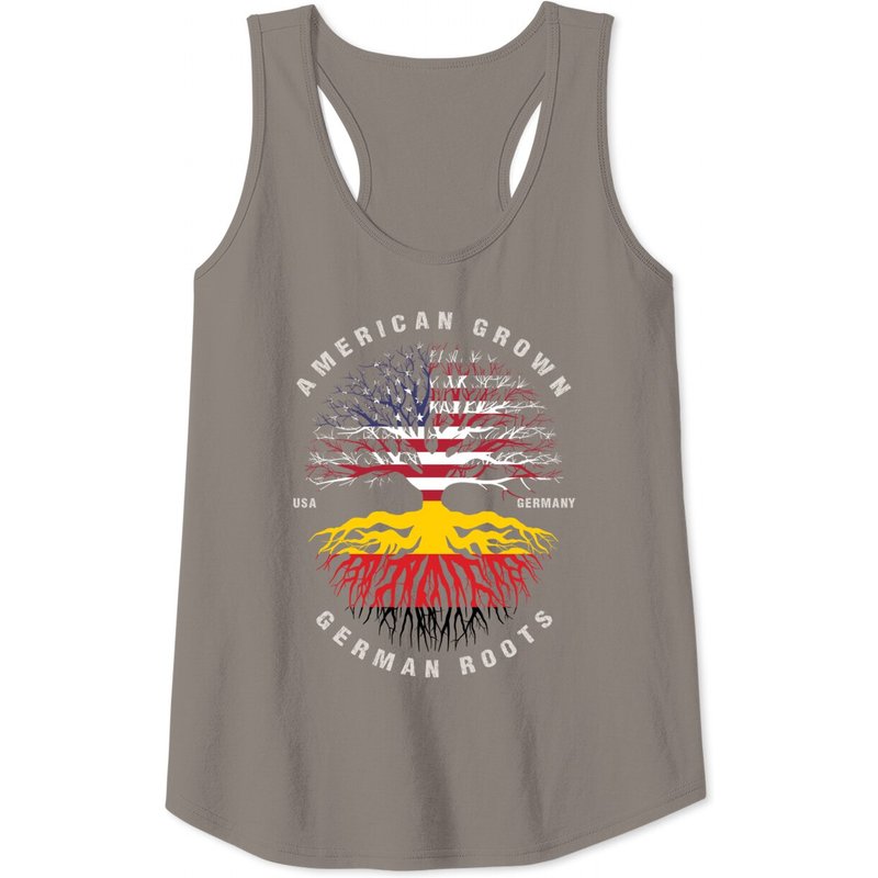 American Grown German Roots Germany Flag - American Grown - Tank Tops