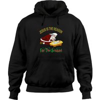 Kneeling Santa With Baby Jesus Is The Reason Hoodies — Sweats à capuche pour hommes