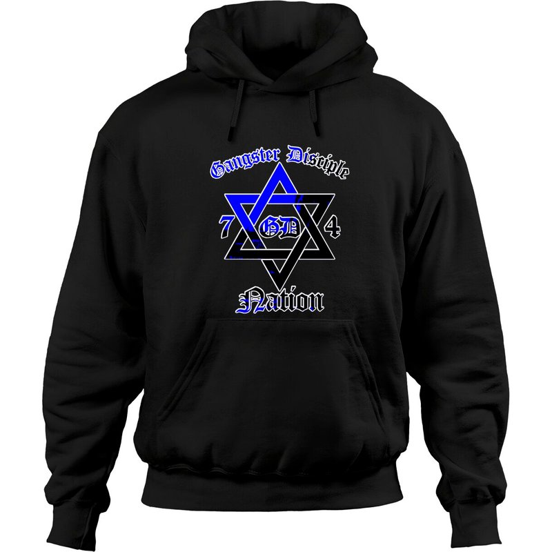 Gangster Hoodies Gangster Disciple Nation Gd 74 Folks Gdn — Sweats à capuche pour hommes