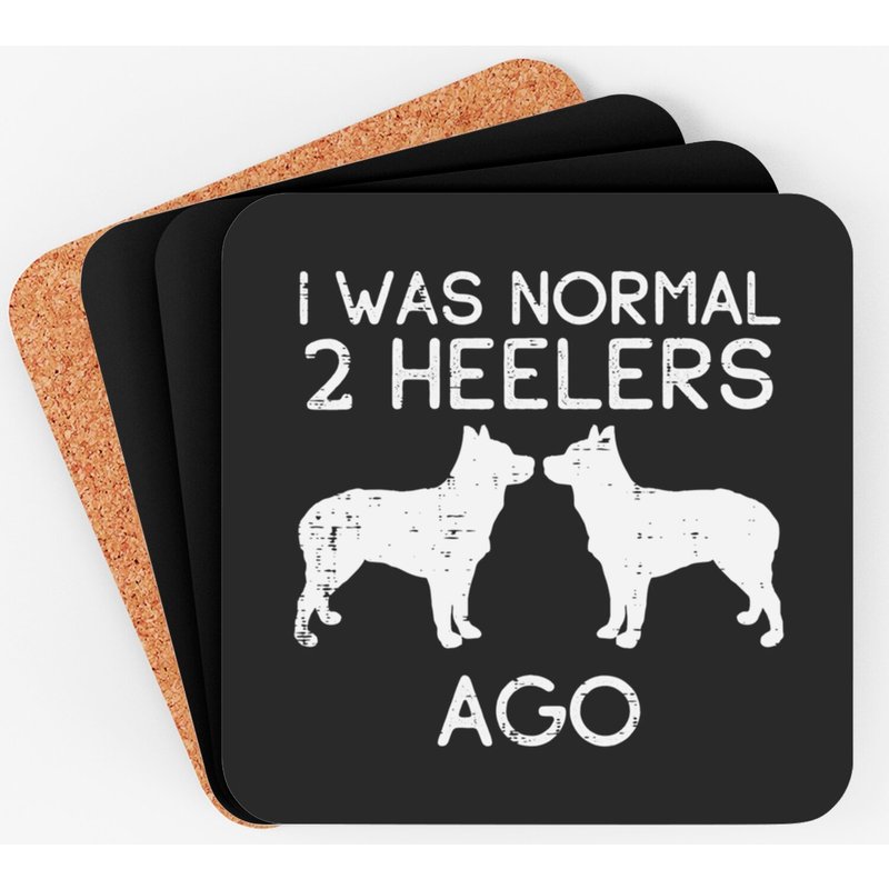 Normal 2 Heelers Ago Blue Red Australian Cattle Dog Coasters — Sous-verres et napperons