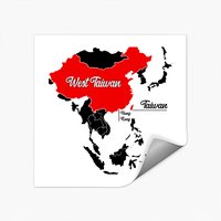 China Map China West Taiwan Chinese Americans Stickers — Autocollants et stickers