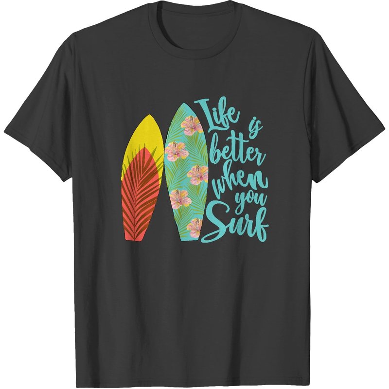 Surfing Surfing Life 2741 T-shirts — Mens T Shirts