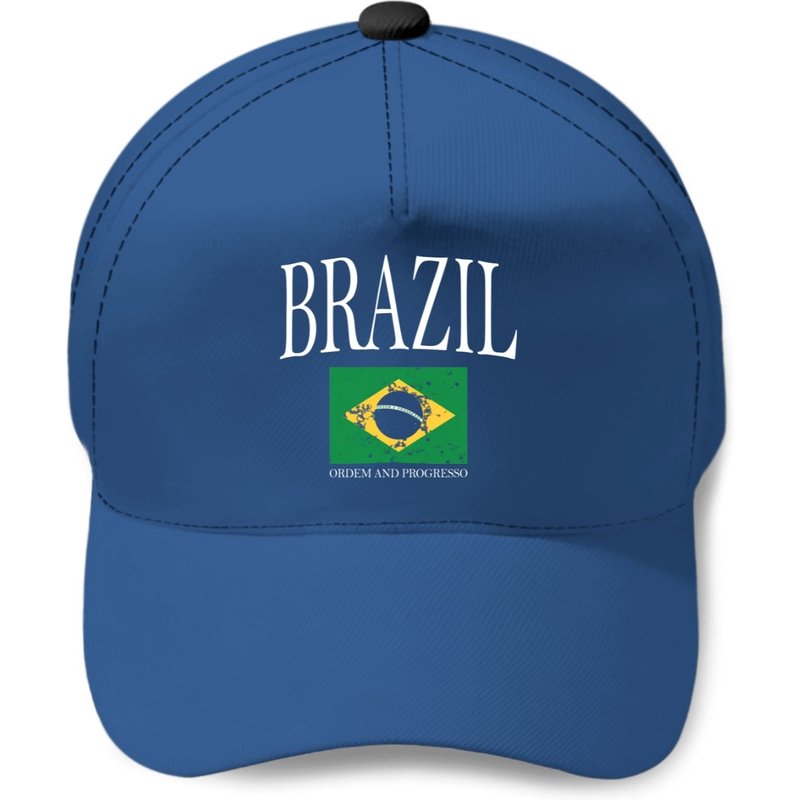 Brazil Vintage Style Unisex Baseball Caps | Brazil Painted Flag Crewneck — Casquette de baseball