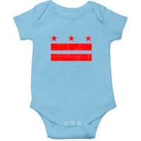 The District Of Columbia Flag Distressed - Washington D.c. Premium Onesies