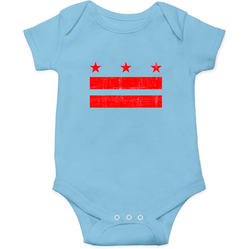 The District Of Columbia Flag Distressed - Washington D.c. Premium Onesies — Baby Onesies