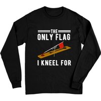 Ice Fishing Tip Up Flag Long Sleeves - The Only Flag I Kneel For — T-shirts pour hommes