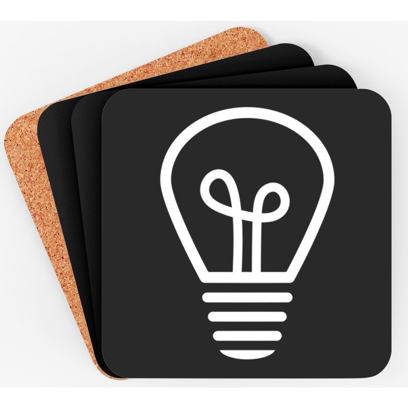 Light Bulb - Light Bulb - Coasters — Sous-verres et napperons