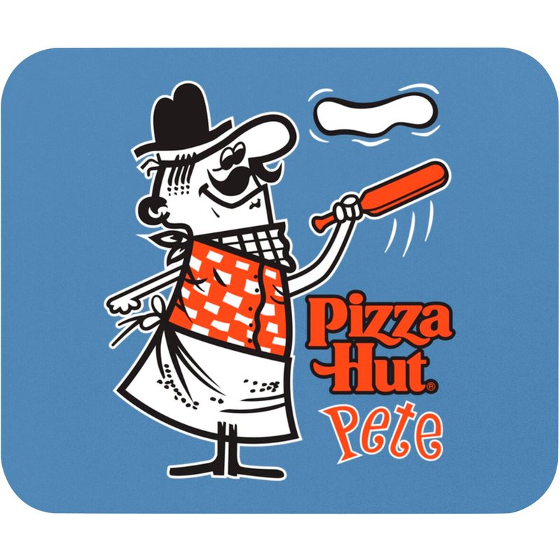 Pizza Hut Pete - Dark - Pizza Hut Pete - Mouse Pads — Mouse Pads & Desk Mats