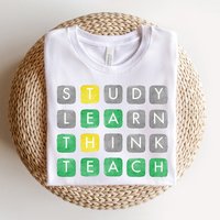 Wordle Teacher Tee Wordle Word Game T Shirt