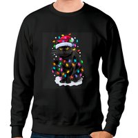 Cat Santa Christmas Xmas Sweatshirts — Sweats à capuche pour hommes