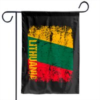 Lithuania Flag Vintage Distressed Garden Flags