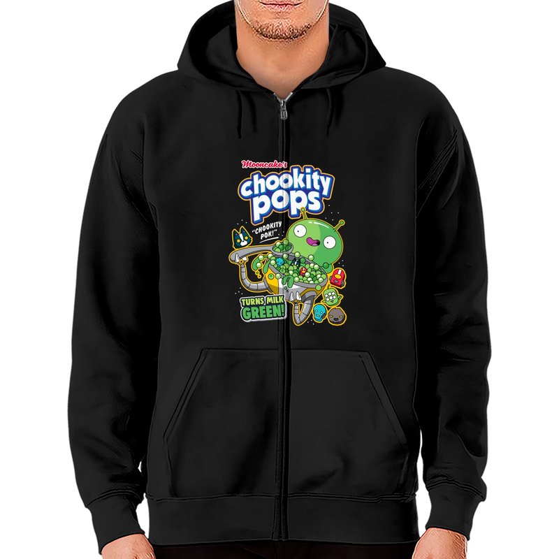 Mooncake's Chookity Pops! - Final Space - Zip Hoodies — Sweats à capuche pour hommes