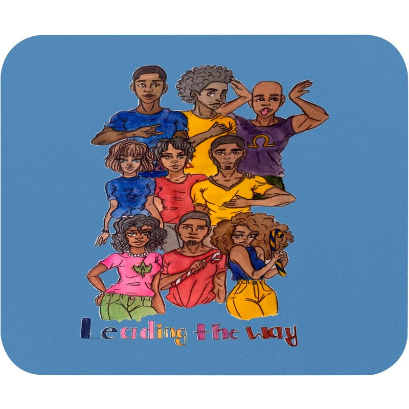 Leading The Way - Divine 9 - Divine 9 - Mouse Pads — Mouse Pads & Desk Mats