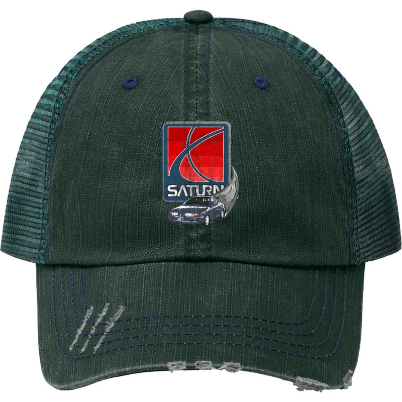 Saturn Motors Vintage Tee - Saturn - Print Trucker Hat