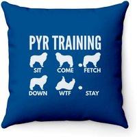Great Pyrenees Training Pyr Dog Tricks - Great Pyrenees - Throw Pillows — Decorative Cushions