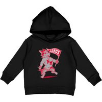Vintage Looking Unm Lobos Mascot - New Mexico - Kids Pullover Hoodies