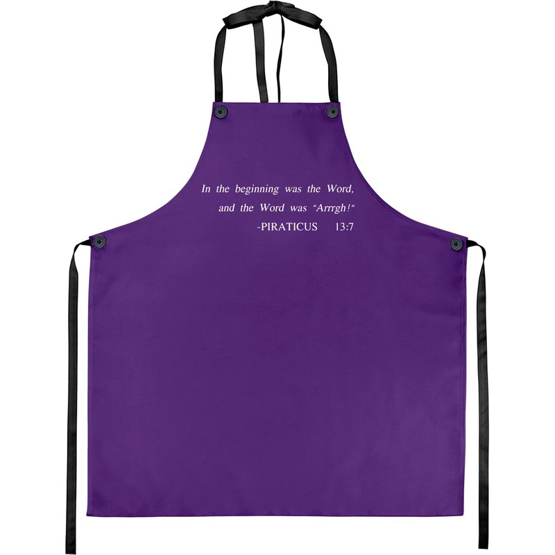In The Beginning Was The Word - Gospel Of The Flying Spaghetti Monster - Pastafarian - Aprons — Tabliers de cuisine