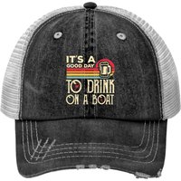 It's A Good Day To Drink On A Boat Print Trucker Hats — Casquette de baseball
