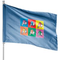 Mod Scooters In A 60's Pop Art Inspired Design - Mod Scooter - House Flags — Decorative Flags