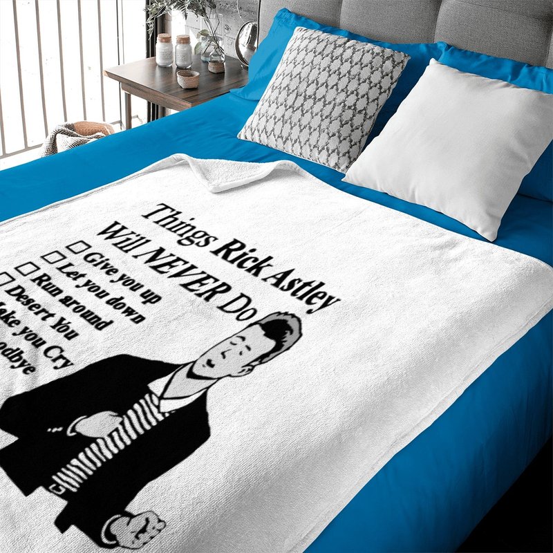 Things Rick Astley Would Never Do Men's Baby Blankets — Baby Blankets