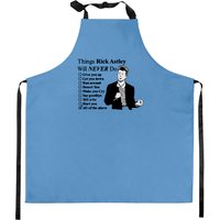 Things Rick Astley Would Never Do Men's Kitchen Aprons