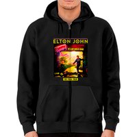 Elton John Zip Hoodies Farewell Tour 2022 — Sweats à capuche pour hommes