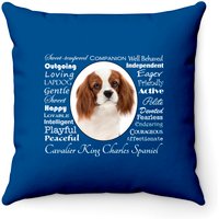 Spaniel Traits - Cavalier King Charles Spaniel - Throw Pillows — Coussins décoratifs