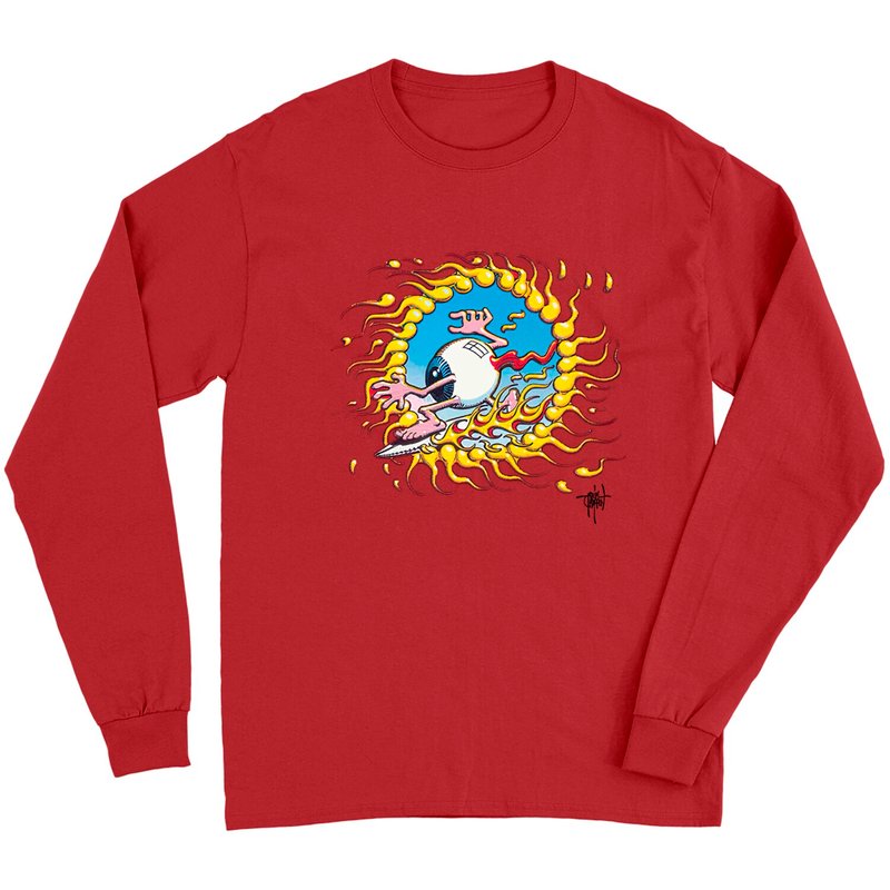 Rick Griffin Surfing Eyeball Long Sleeves — T-shirts pour hommes