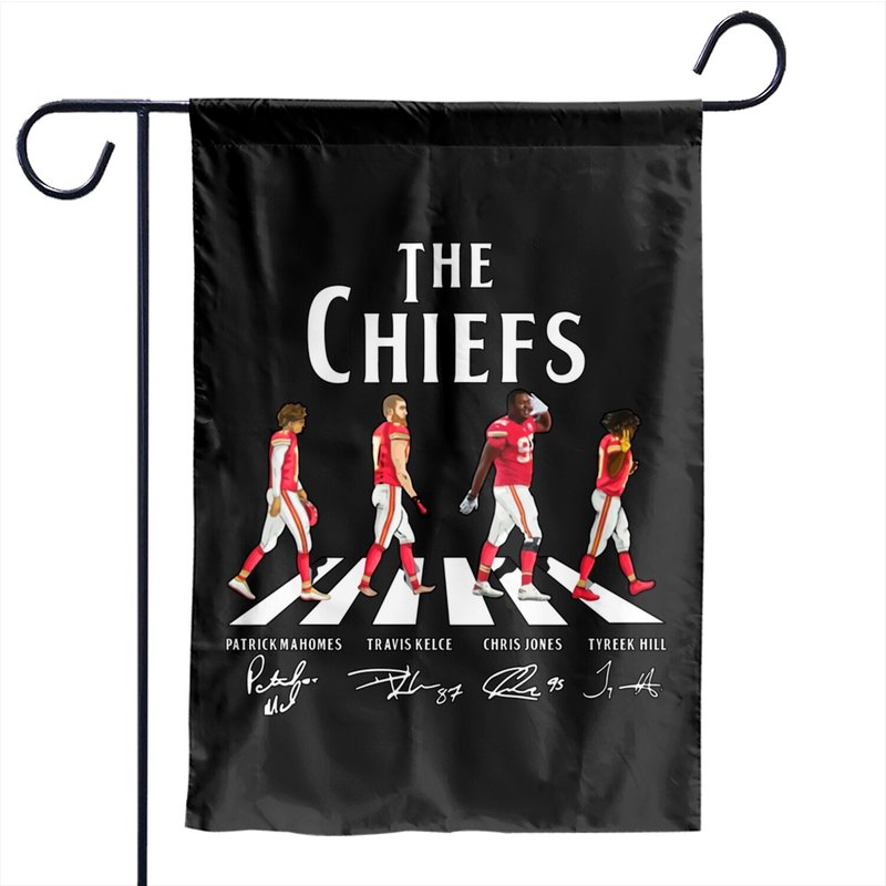 The Chiefs Garden Flags Walking Abbey Road Signatures Garden Flags — Decorative Flags