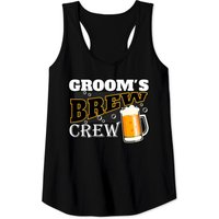 Groom's Brew Crew Wedding Groomsmen Bachelor Party Tank Tops — T-shirts pour hommes