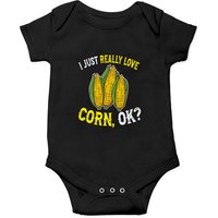 I Love Corn Ok - Cute And Funny Corn On The Cob Pullover Onesies — Bodys bébé