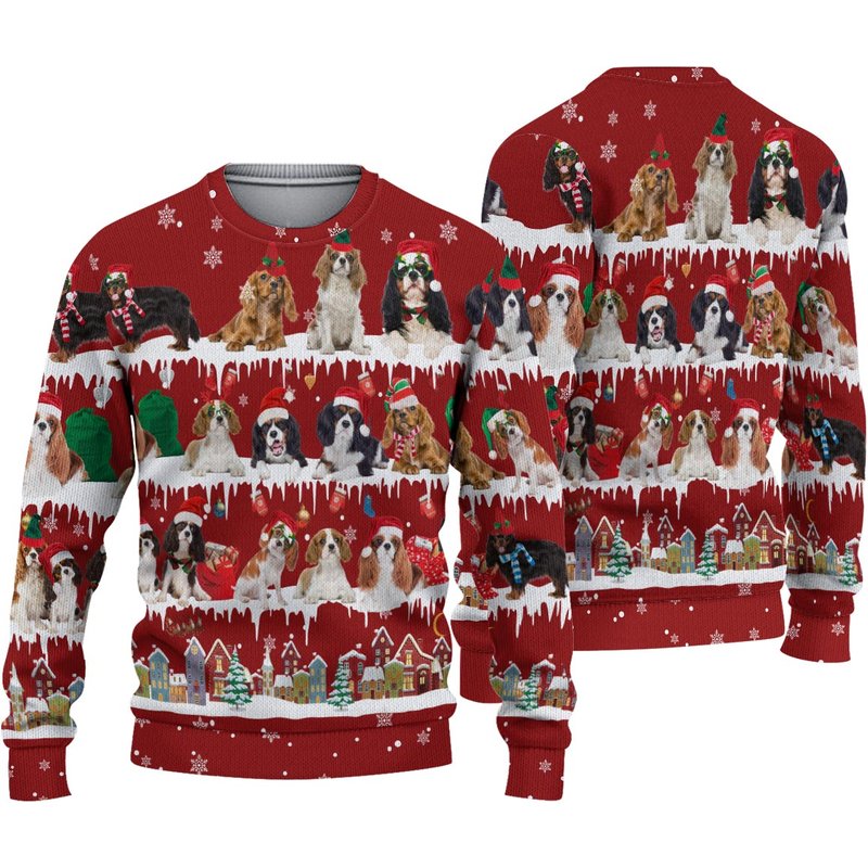 Cavalier King Spaniel Ugly Sweater — Chandails pour hommes