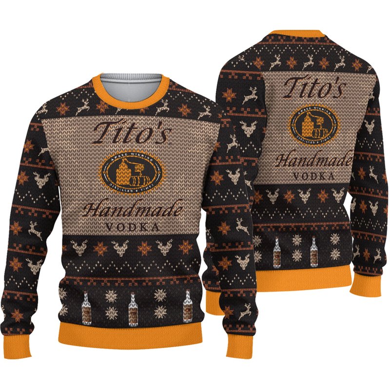 Titos Vodka Christmas Ugly Sweater — Chandails pour hommes