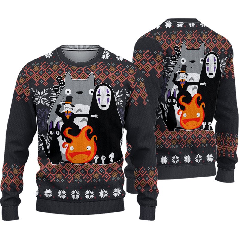 Ghibli Miyazaki Christmas Ugly Sweater — Chandails pour hommes