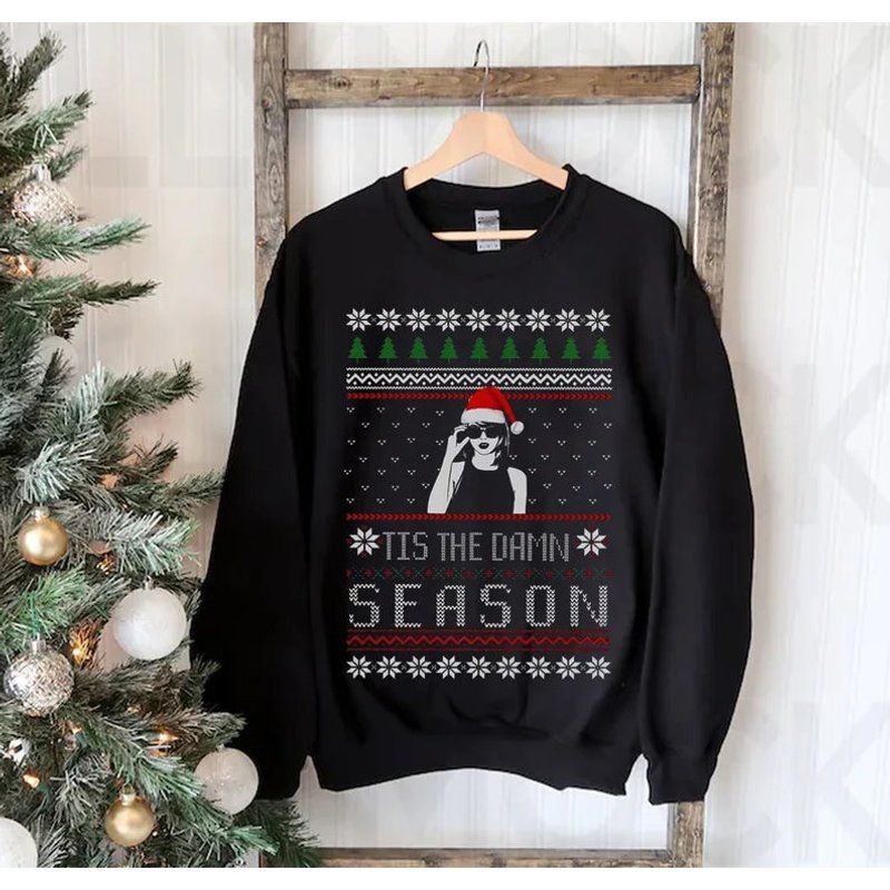 Merry Swiftmas Tis The Damn Season Christmas Ugly Sweater — Chandails pour hommes