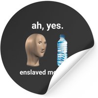 Weird Faces Stickers Ah Yes Enslaved Moisture Dank Meme — Autocollants et stickers