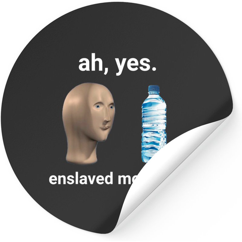 Weird Faces Stickers Ah Yes Enslaved Moisture Dank Meme — Autocollants et stickers