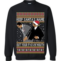 Ugly Christmas Sweater Keep Santa's Name Out Your Mouth