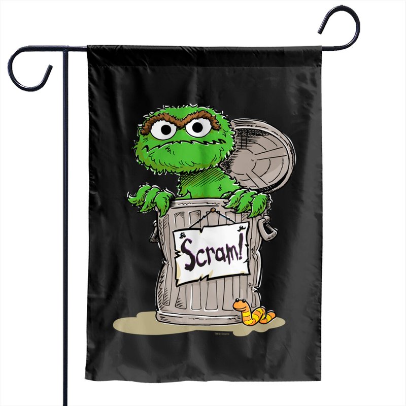 Oscar The Grouch Scram Garden Flags — Decorative Flags