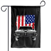 1969 Mercury Cougar Front Grill View Silhouette Garden Flags — Decorative Flags