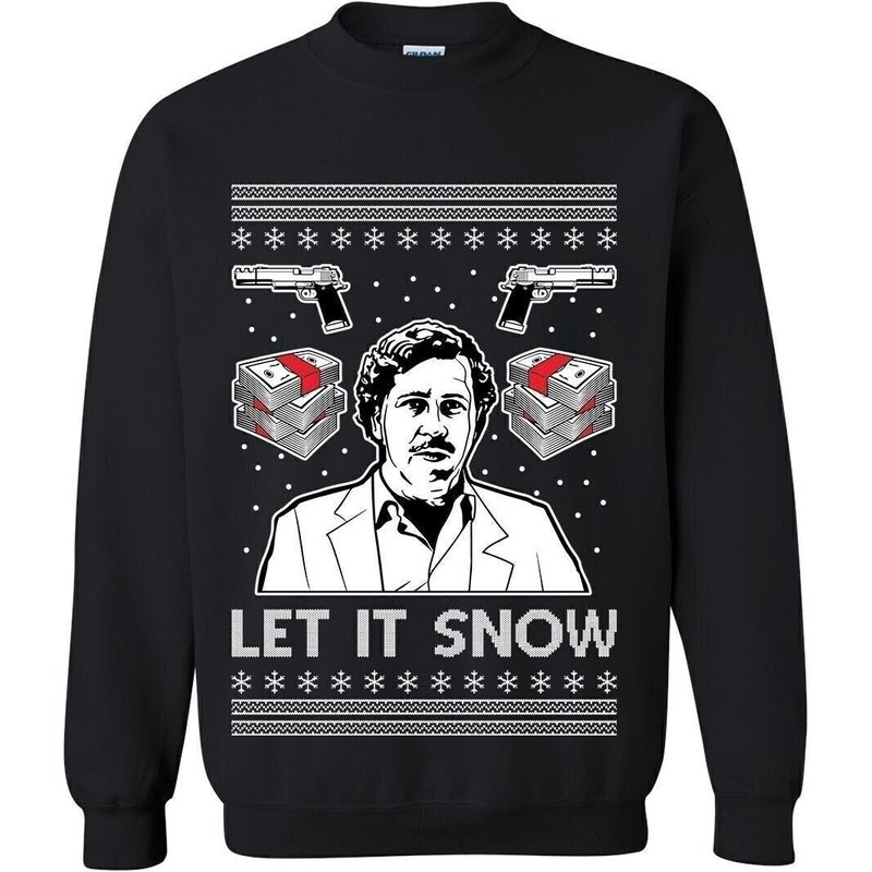 Let It Snow Narcos Ugly Christmas Sweater — Chandails pour hommes